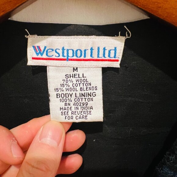 Westport LTD Vintage Red Black Buffalo Plaid Wool Blend Vest Size Medium - Picture 13 of 16